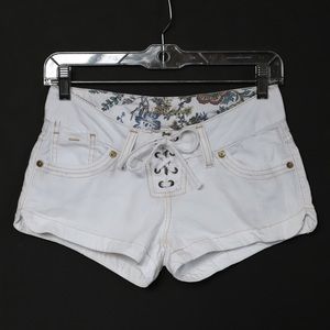 GUESS JEANS Women’s Lace Up Jean Shorts